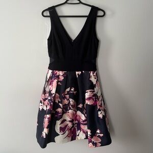 XSCAPE floral semi formal dress
